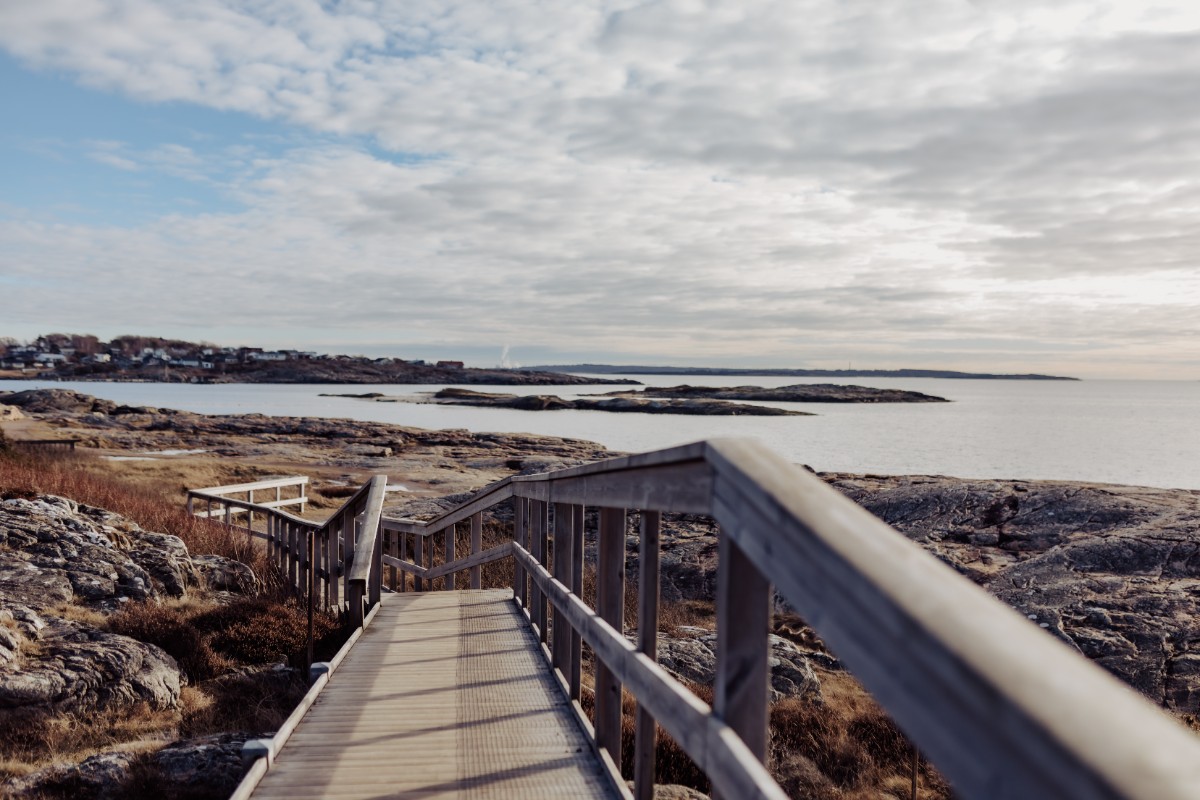 Bild från Åsa kustpromenad, med utsikt över havet